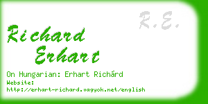 richard erhart business card