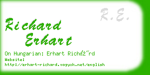 richard erhart business card